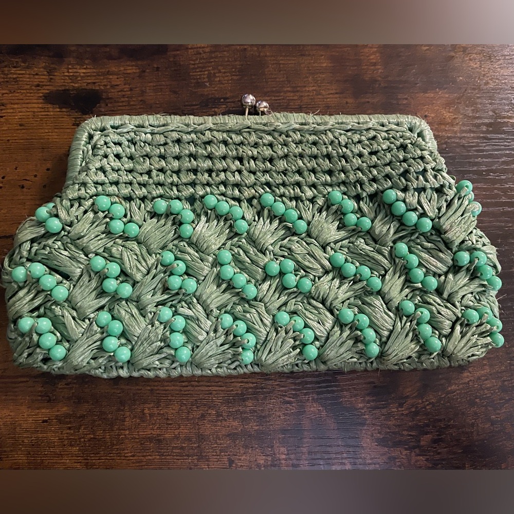 Vintage Green Clutch